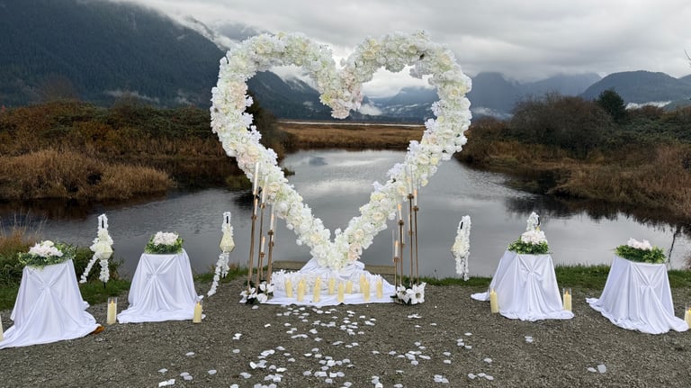 Elegant wedding reception decor by Kashta Events, Vancouver BC