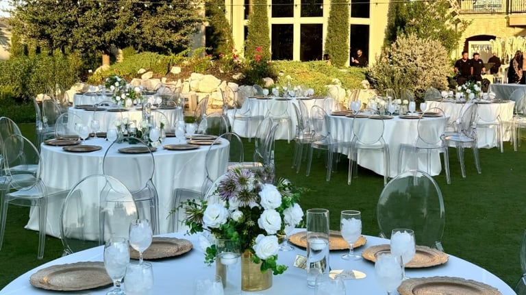Elegant wedding reception decor by Kashta Events, Vancouver BC