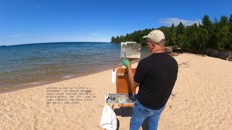 NISC Protocol & Field Log 0722 HUD overlaying Lake Superior data extraction