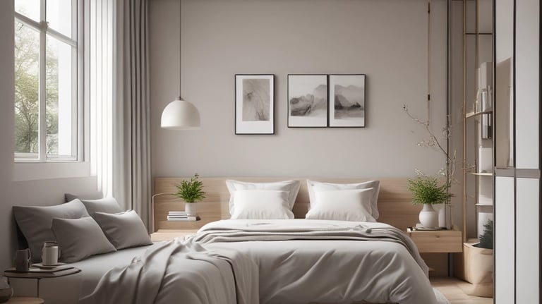 Professional cleaning staff preparing a rental apartment with fresh linens