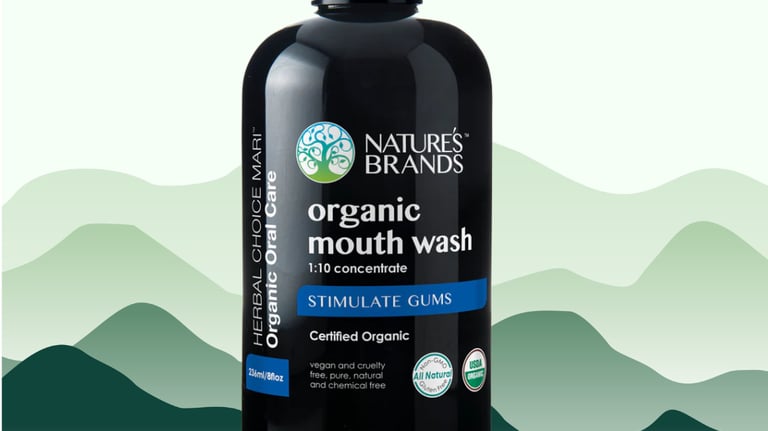 Nature's Brands Organic Mouth Wash Black Bottle