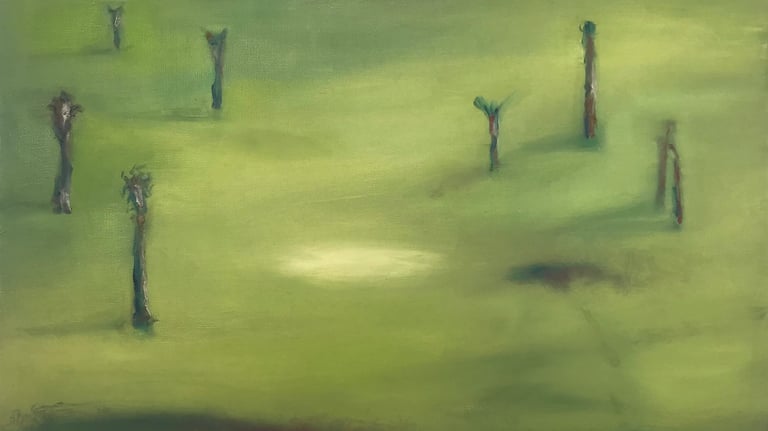 peizažas Lina Mikužytė aliejus ant drobės