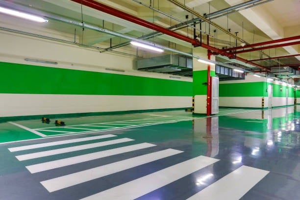 Aplicación de suelo epoxi de alta resistencia en un garaje de Bilbao