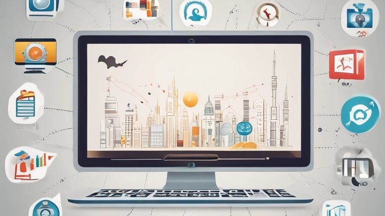 A digital marketing team strategizing online campaigns.