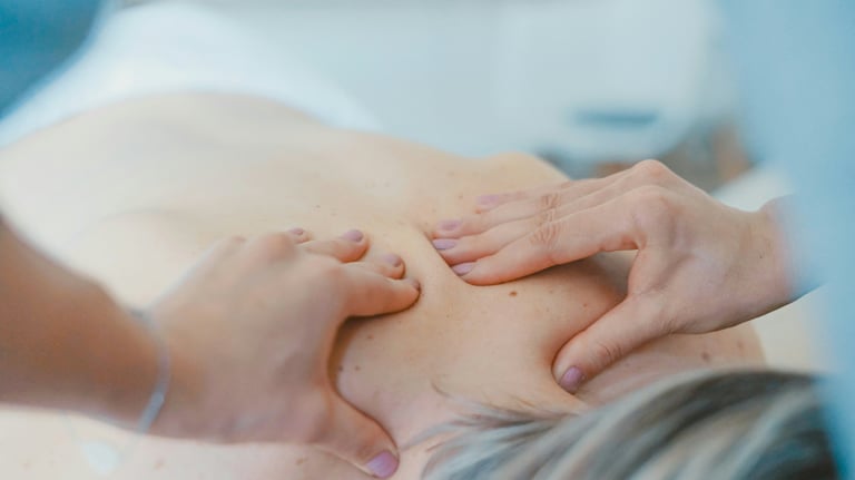 Relaxing massage therapy session at NGK Healing Touch wellness center in Vaughan