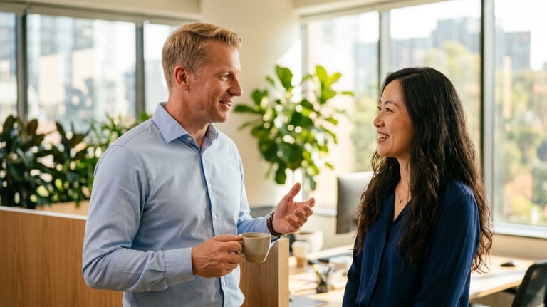 Motivierte Teilnehmer lernen Deutsch gemeinsam im interaktiven Onlinekurs"