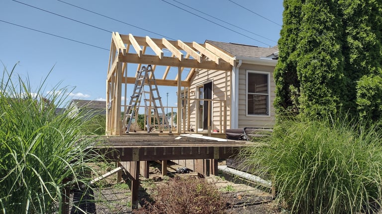 3 season room before remodel in Columbus, Ohio