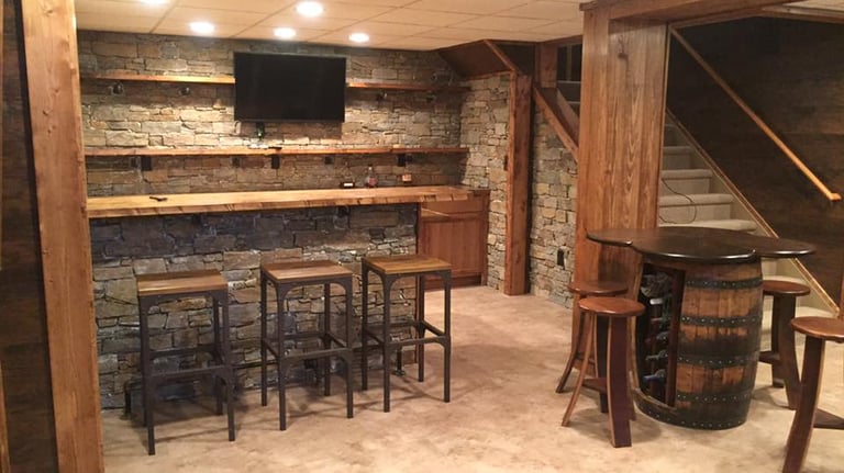 Basement after remodel in Columbus, Ohio