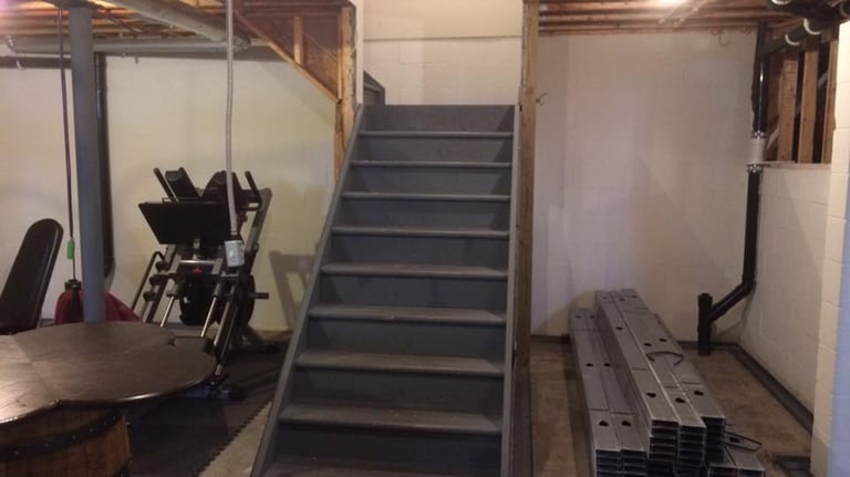 Basement before remodel in Columbus, Ohio