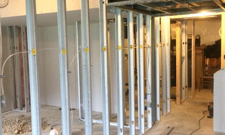 Unfinished basement before remodel in Columbus, Ohio