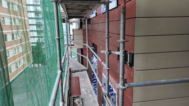 Rehabilitación de fachada con sistema fachada ventilada