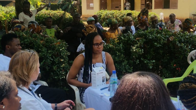 Missionary outreach team providing healthcare support in local community