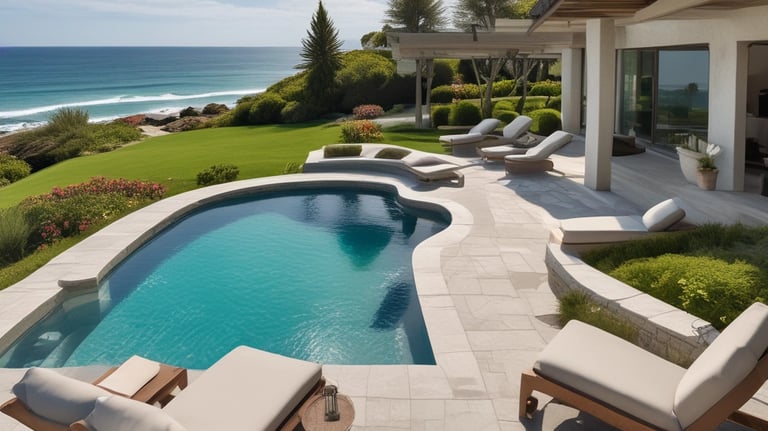An outdoor event setup with stylish decor and comfortable seating.