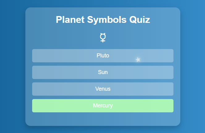 Planet  Symbols Quiz
