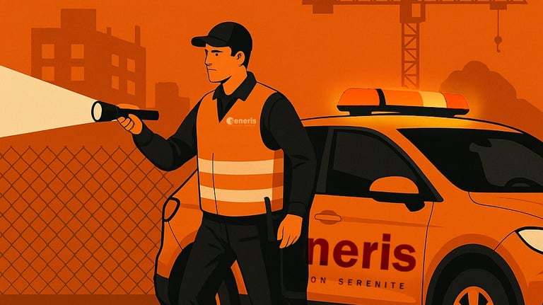 agent de sécurité privée en intervention