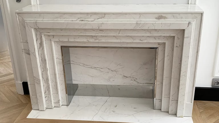 Cheminée  marbre blanc