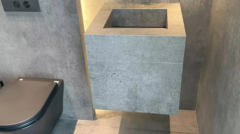 Lave main effet béton Dove Grey