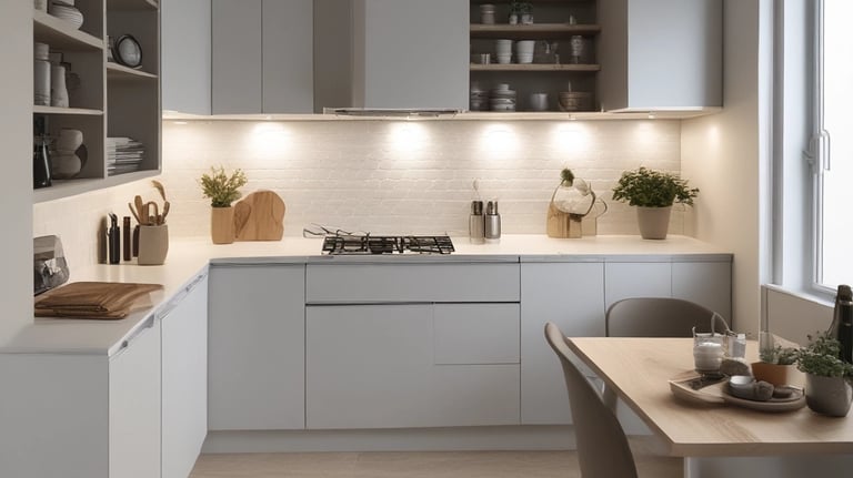 A modern living room renovation showcasing stylish furniture.