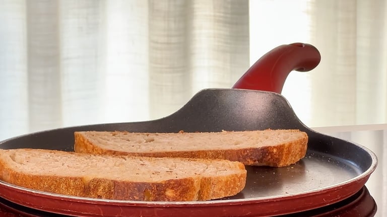 Tosta il pane della bruschetta dolce