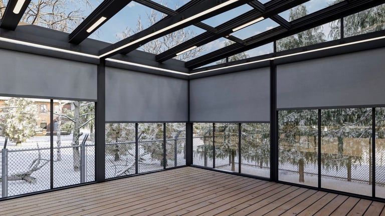 glass pergola for deck or patio
