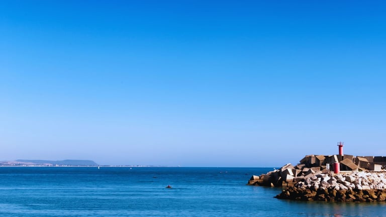 Vista da chegada ao porto de Cádiz do navio.