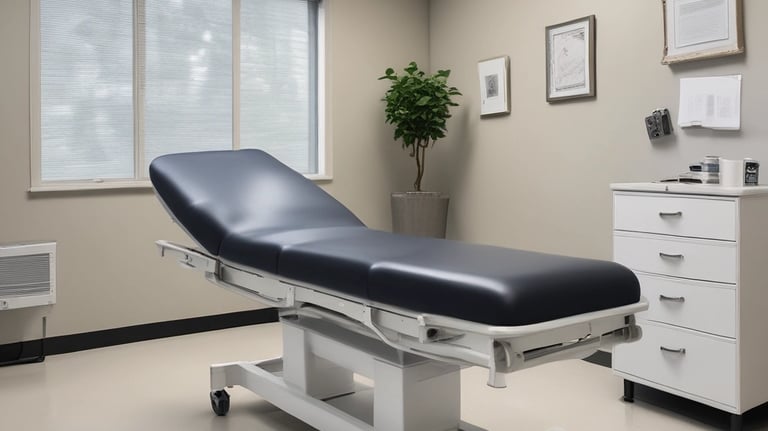 A discreet STD testing setup in a private room.