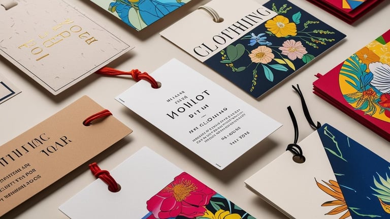 etiquetas para la ropa, marca de ropa