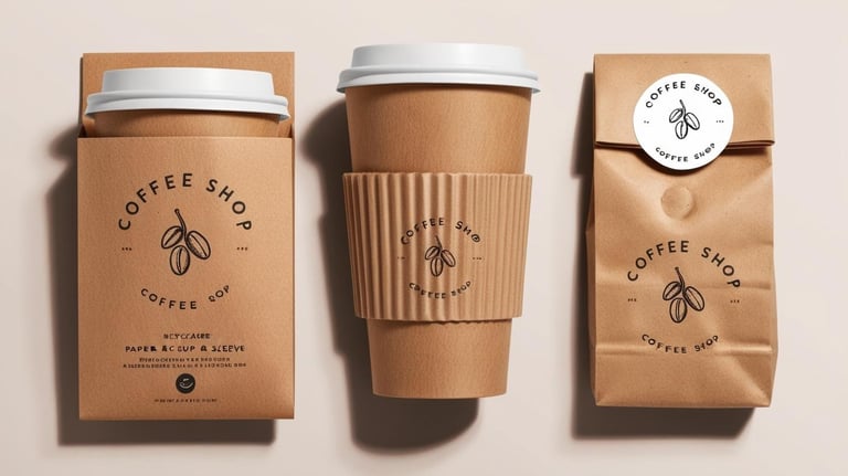 packagin para cafeteria, bolsas, manga para vaso