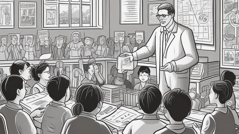 A curved facade covered in white latticework