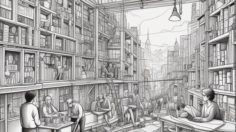 white and black abstract painting