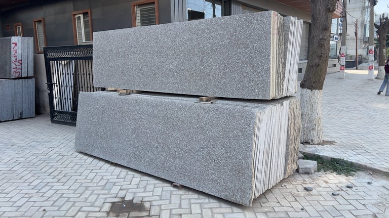 Cheema pink granite stack at gold stone granites in mohali