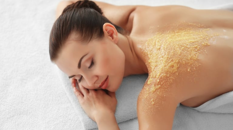 Gold body scrub at Martha Tilaar Depok