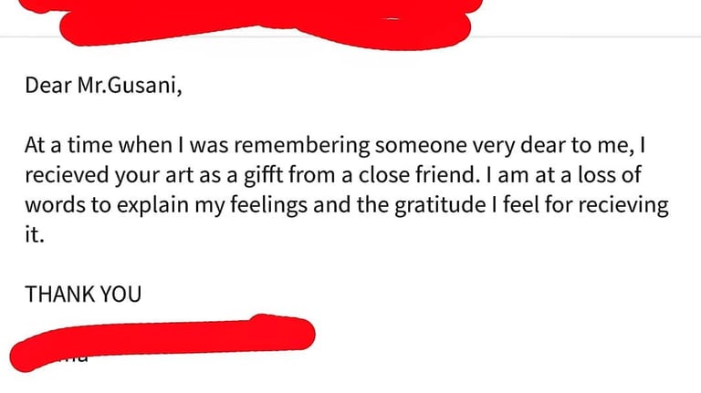 Prtrait art review from a client and patron