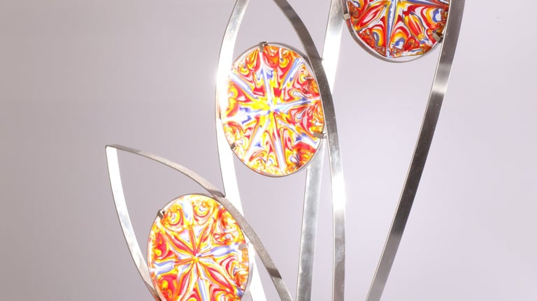 glass sculpture in glass fusing