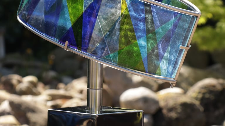 garden objects made by glassfusing