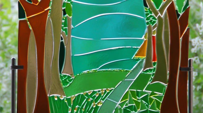 unique glass panels that tell a story