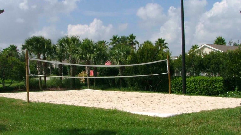 a sand volleyball court