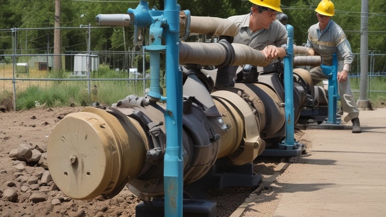 A smiling family filling glasses with clear water in their kitchen