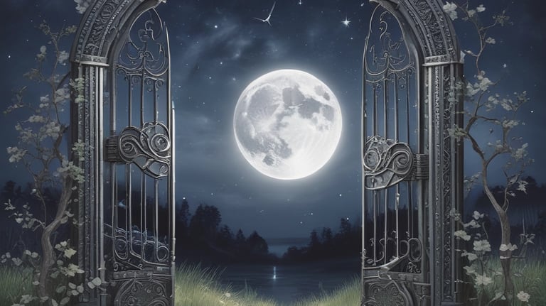 A curved facade covered in white latticework