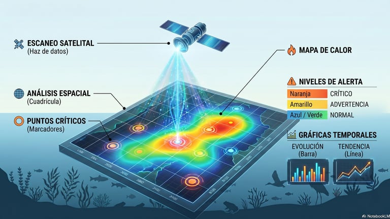 Detección de alertas tempranas de peligrosidad por eutrofización