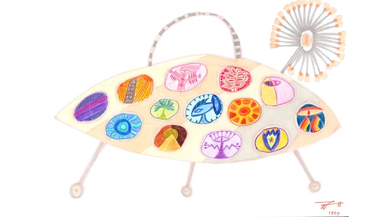 "The Spaceship 1999" Artwork by Elkolor aka Raphael Pathe