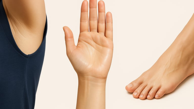 Tratamiento para eliminar sudoración excesiva en manos, pies y axilas