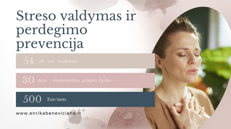 streso valdymas ir nvc