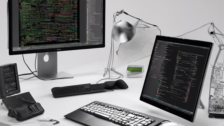 person repairing smartphones under a lighted table
