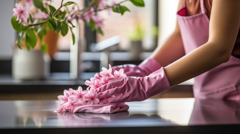 Harmony Cleaning ATL team performing home cleaning in a residential space