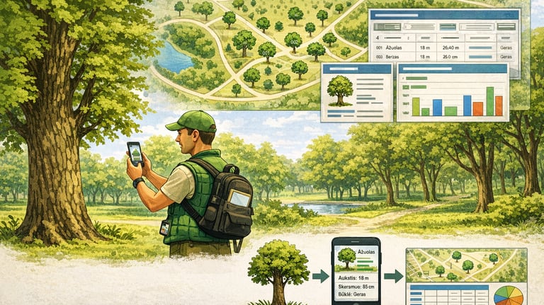 GIS medžių inventorizavimo sistema