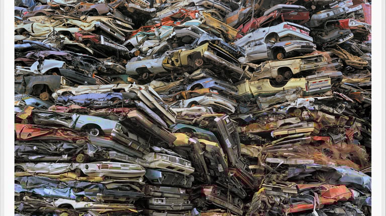 Chris Jordan, um fotógrafo americano que usa imagens chocantes para ilustrar a magnitude.