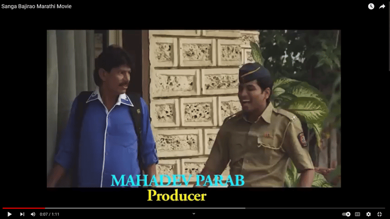 As a comedy Havaldar in Marathi Film with Star Comedian Johny Rawat