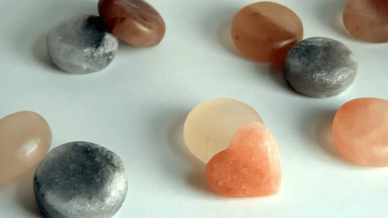 image of basalt, and himalayan salt stones for a hot stone massage.