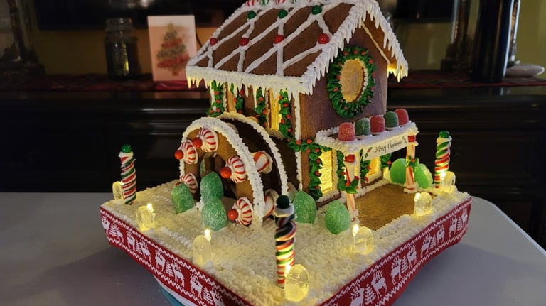 a gingerbreadbreaded gingerbread house with a gingerbread house